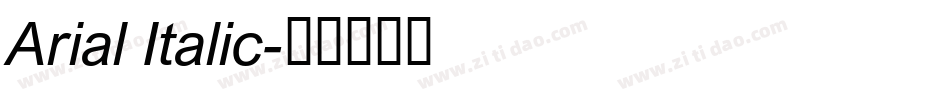Arial Italic字体转换
